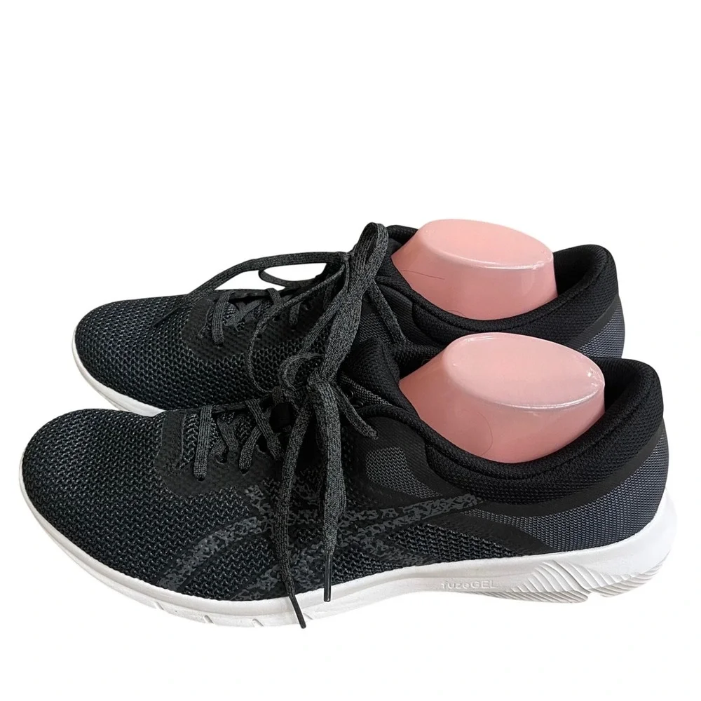 ASICS Men's Nitrofuze Running Shoes Black White Athletic Sneakers‎ Size 13 EUC